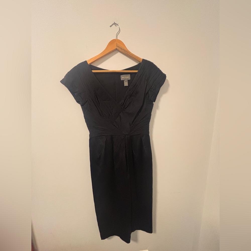 Zac Posen Black Midi Dress